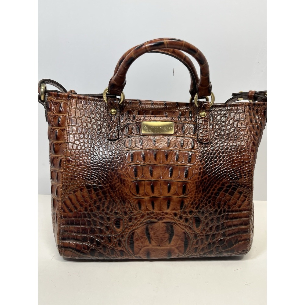 Brahmin 'Pecan' Melbourne Crocodile-Embossed Leather Medium Asher Tote Bag